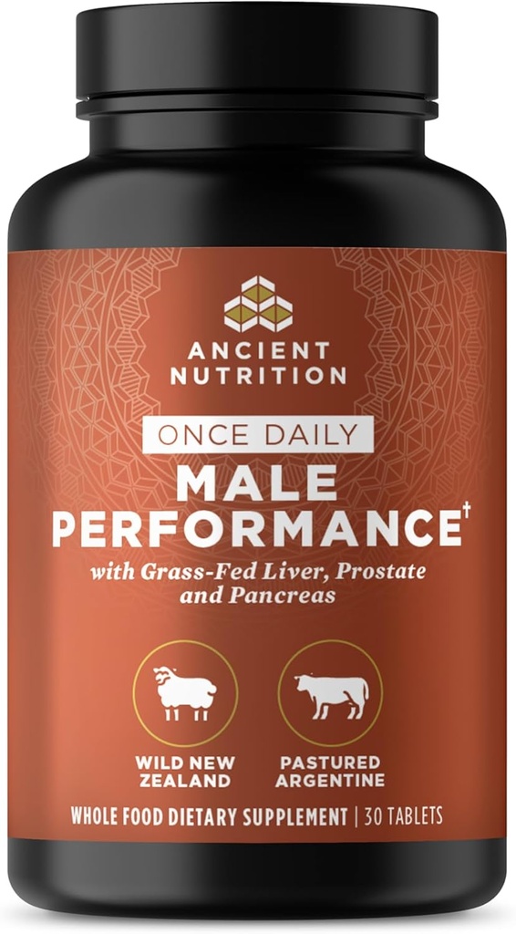 Erkekler için Eski Beslenme Organı Supplements, Once Daily Grass-Fed and Wild Organ Kompleksi Capsules, Liver, Prostate, Pancreas Supports Male Performance, Health Aging, 30 Ctt