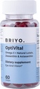 Briyo Optivital Eye Health Supplement with Lutein, Zeaxanthin, Astaxanthin and Omega 3 – Visual Clarity, Ekran Fatigue Relief and Long Term Retinal Health – One a Day, 60 Softgels