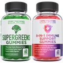 Atlantis Beslenme 60 Supergreens Gummies + 8in-1 Immune Support 60 Gummies