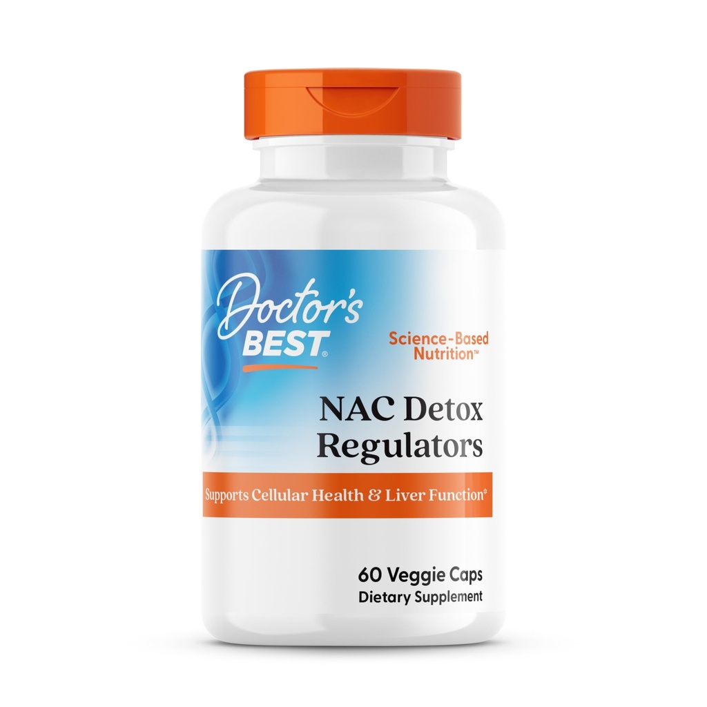 Γιατροί Καλύτεροι ρυθμιστές Detox NAC, Υποστηρίζει Κυτταρική Υγεία & λειτουργία του ήπατος, Μη ΓΤΟ, Χωρίς γλουτένη, Χωρίς σόγια, Χορτοφαγικά 60 καπάκια λαχανικών