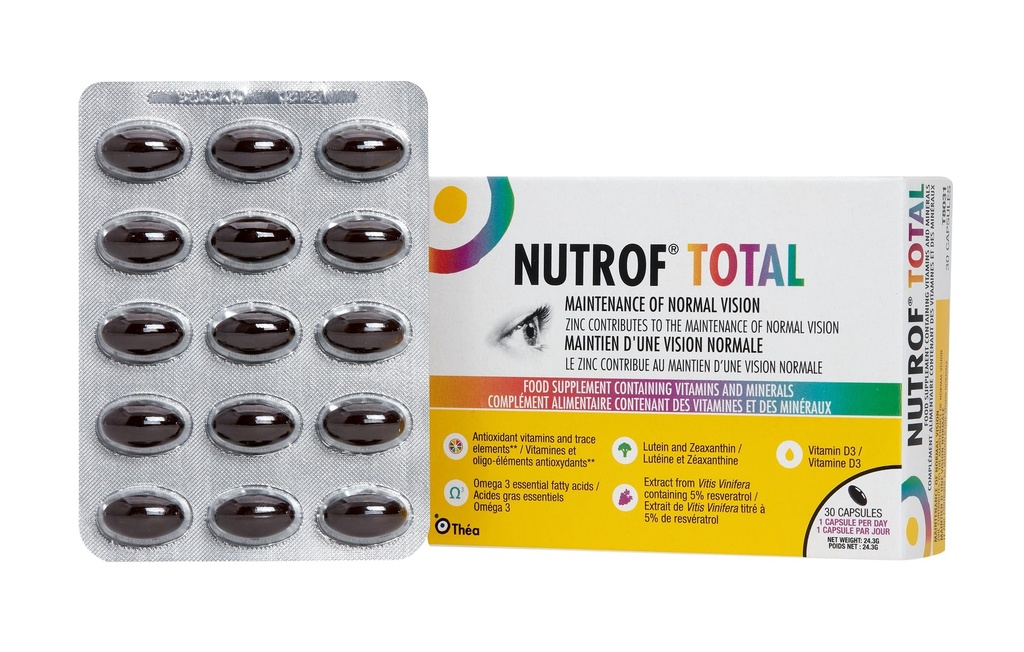 Total Capsules – Eye Health Supplement with Lutein, Zeaxanthin, Omega 3 ve Antioksis | Optimal Eye Health | 30 Capsules (1 Capsule per Day - 1-Month Supply)