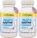 HEAL-N-SOOTHE κοινά συμπληρώματα υποστήριξης - πρωτεολυτικά ένζυμα όπως Bromelain & Papain, με Boswellia, Turmeric & Ginger- προάγει πρωτεΐνη Digestive λειτουργία & άμυνα σώματος Wellness- 90 κόμης (2 πακέτο)