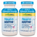 HEAL-N-SOOTHE Ortak Destek Supplements - Bromelain & Papain gibi Proteolytic Enzymes, Boswellia, Turmeric & Ginger- Supports Protein Digestive Function & Body Defense Wellness- 90 Count (2 Pack)