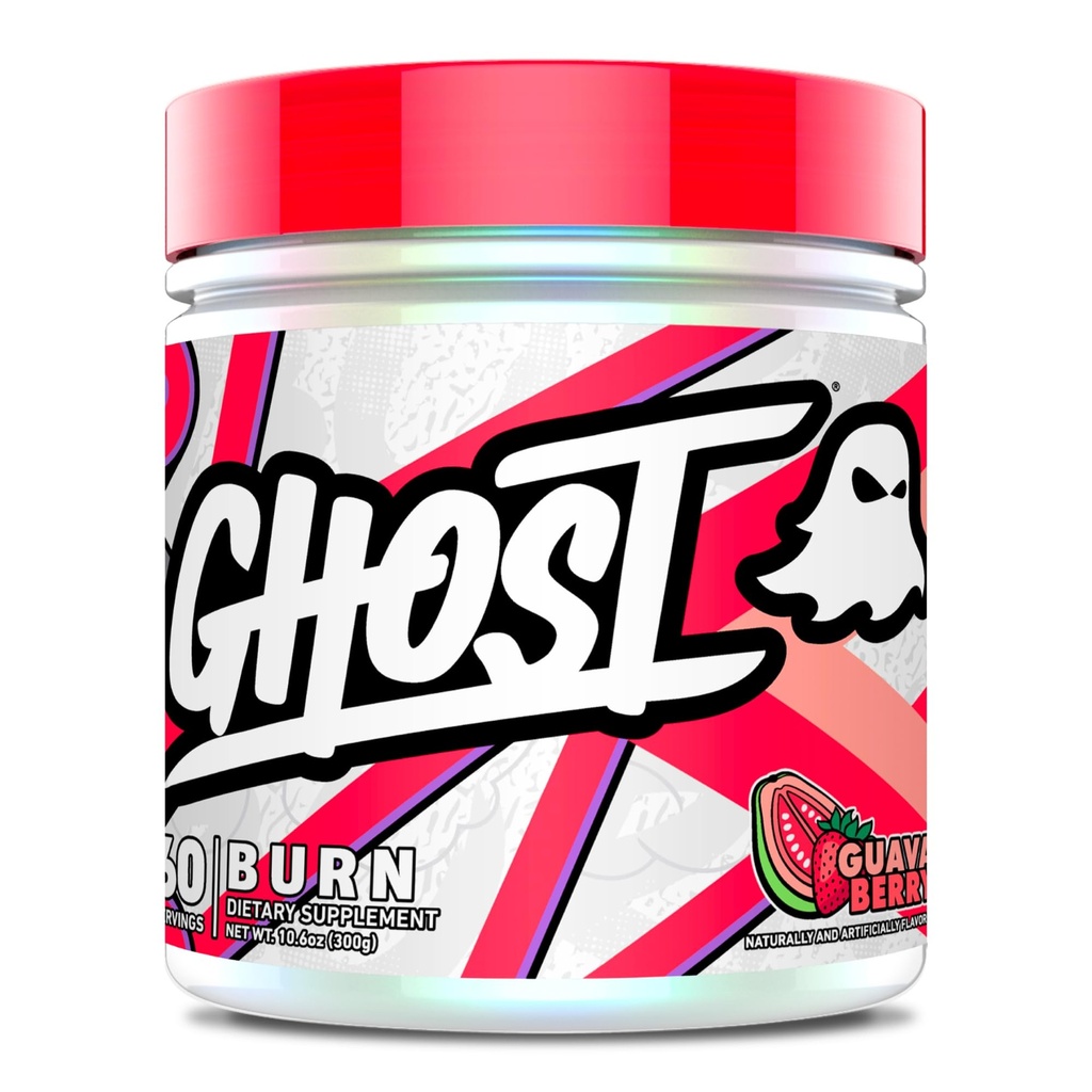 GHOST Burn Kilo Yönetimi Toz, Guava Berry (60 Hizmet) - Erkekler ve Kadınlar için Metabolism & Enerji Desteği Tamam - Doğal Caffeine, L-Carnitine & L-Tyrosine - Gluten, Soy & Sugar-Free, Vegan