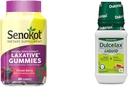 Senokot Dietary Supplement Laxative Gummies, Natural Senna Extract, Gentle & Dulcolax Liquid Laxative, Stimulant Free Laxative for Comfortable Relief, Cherry Flavor, 12 oz.