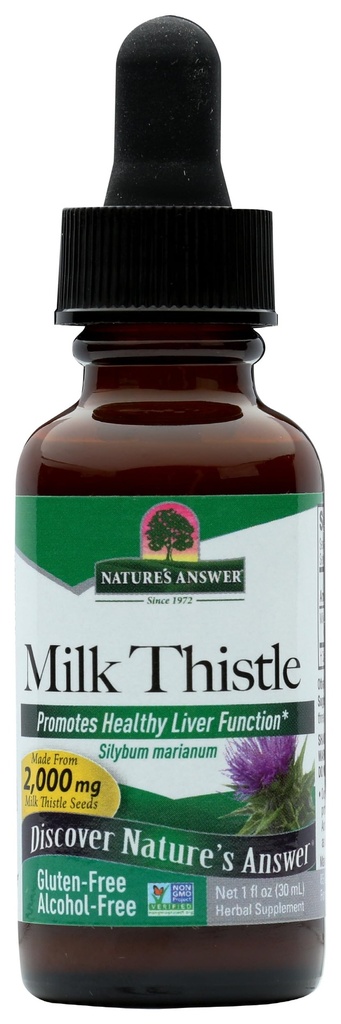 Doğanın Yanıtı Alkol Özgür Süt Butle 1 Ounce Ekstraksiyon | Destek Hepatik Sistem | Vegan | Non-GMO | Gluten Free | Kosher