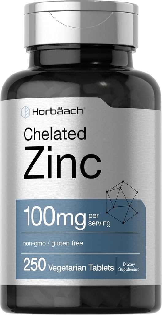 Horbäach Chelated Zinc Supplement 100mg 