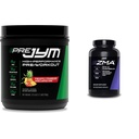 PRE JYM 30 Pineapple Strawberry & JYM ZMA çinko/Magnesium Capsules Supplement 90 Vegetarian Capsules