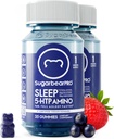 SugarBearPro Sleep Gummy 2 Μήνας προσφοράς, Extra Strength Melatonin 6mg, για άνδρες & γυναίκες, Vegan Βιταμίνη B6, L-Θεανίνη, 5 HTP, Valerian, Sleep Aid για ενήλικες & εφήβους, Certified Kosher