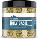Earthborn Elements Holy Basil 200 Capsules, Pure & Undiled, No Wordss