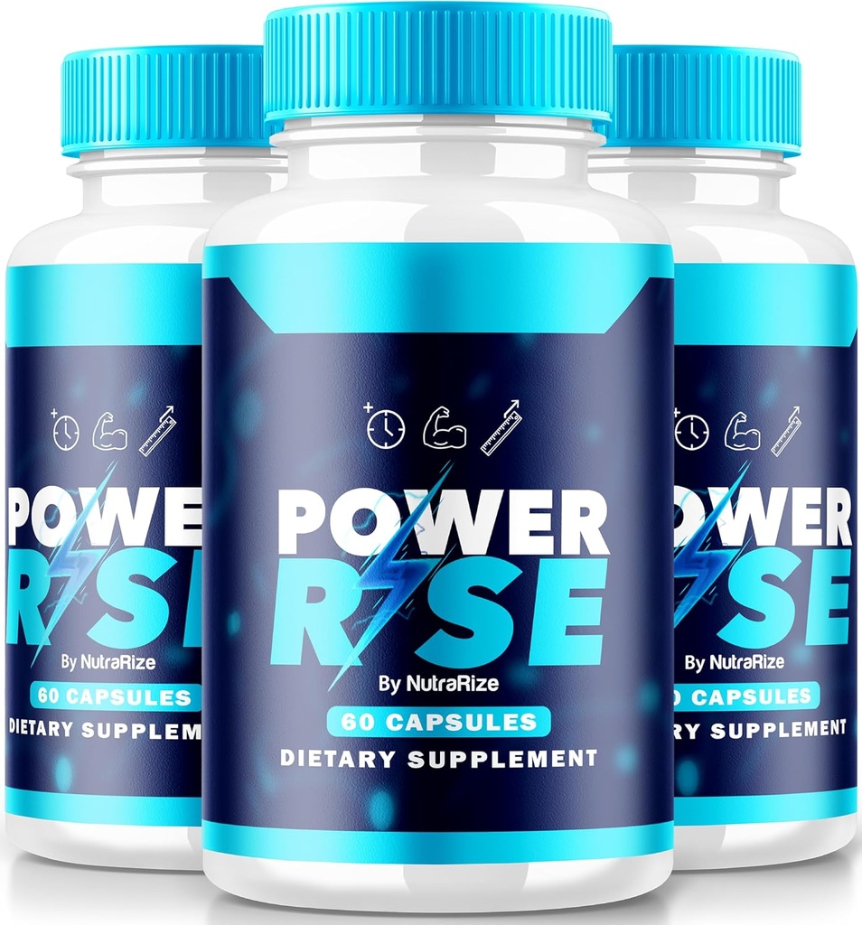 (3 Pack) Erkekler için Power Rise, Resmi PowerRise for Men Pills, All Natural Male Support for Peak Performance and General Health, Premium Power Riser En Capsulas Pastillas Review (180 Capsules)