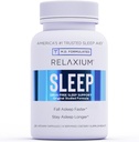 Relaxium Sleep Aid, 14-Day Supply, Μη-Habit Forming, Συμπλήρωμα διατροφής για καλύτερο ύπνο, χωρίς ναρκωτικά, ανακούφιση από το στρες, με μαγνήσιο, μελατονίνη, GABA, χαμομήλι, Κατασκευασμένο στις ΗΠΑ (28 Vegan Κάψουλες)
