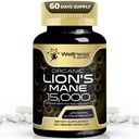 Lions Mane Supplement Capsules - 120 Count - Mushroom Supplement, Brain Supplements for Memory and Focus, Lion's Mane Mushroom Capsules Organic - Cognitive and Immune Support, Focus Supplement