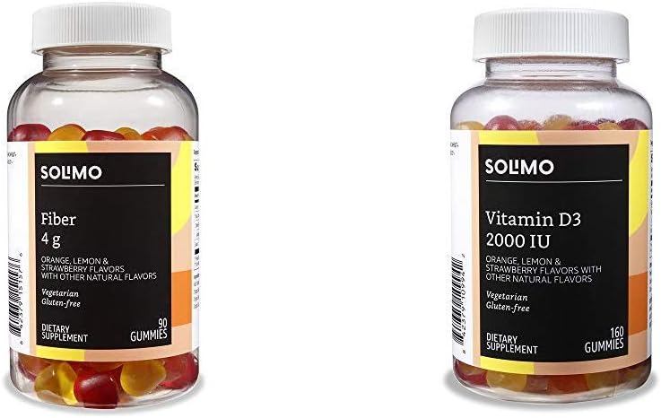 Temeller Fiber Gummies (90 Count) ve Vitamin D3 Gummies (160 Count)
