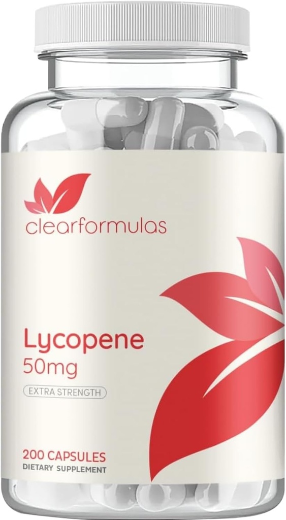 Συμπλήρωμα λυκοπενίου με βάση τομάτα - Extra Strength Lycopene 50mg Non-GMO Super Poent Antioxidant και Carotenoid Heart and Prostate Health Supplement for Men - Made in a cGMP US Lab (200 services)