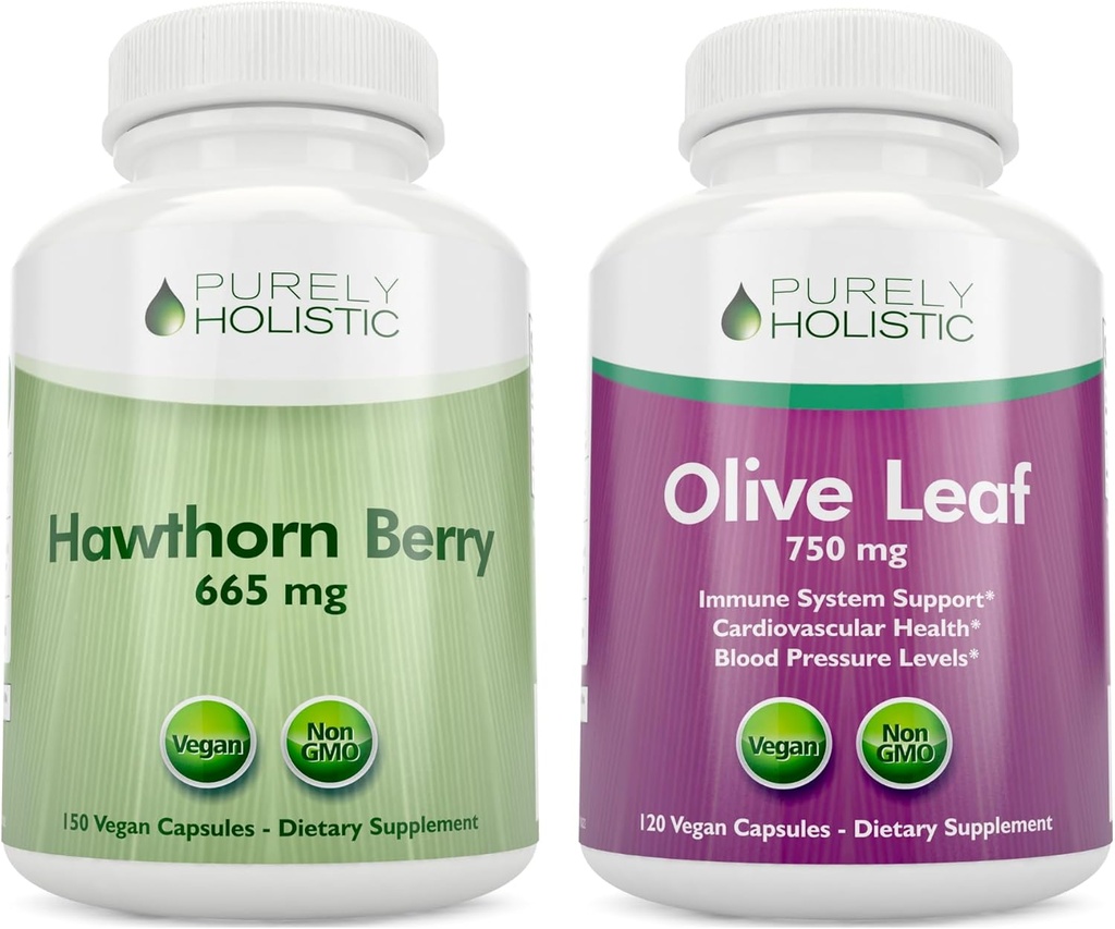 Safly Holistic Hawthorn Berry 665 mg + Zeytin Broşürü 750 mg Sche + 270 Vegan Capsules - ABD'de Made in the USA