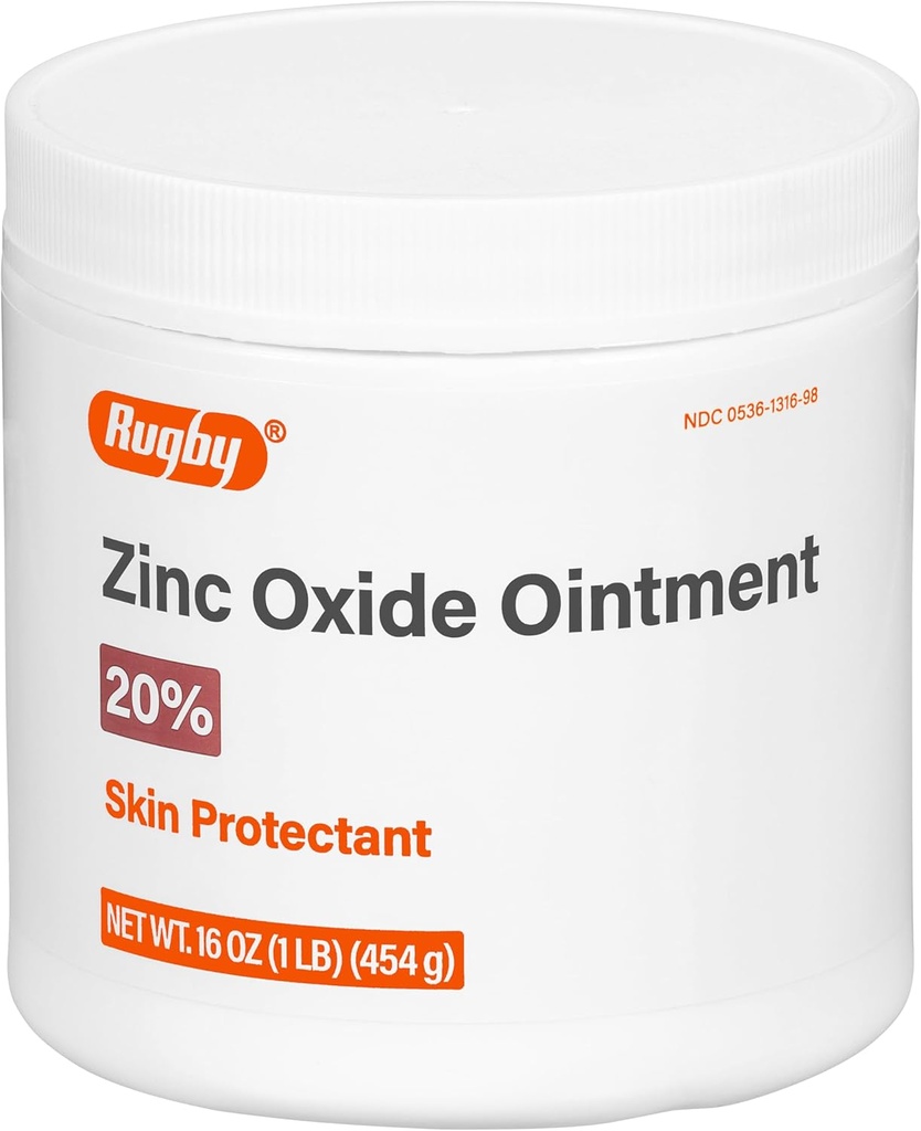 Rugby çinko Oksit Cilt Korumacı -% 20 - 16 Oz (1lb) (454 g) (1 Pack)