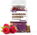 Mushroom Gummies 60pcs 10x συμπλήρωμα μανιταριών με Ashwagandha για την ανοσοποιητική υγεία, Mood & υποστήριξη στρες