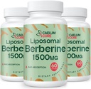 Λιποσωμική Βερβερίνη HCL - Βερβερίνη 1500mg Ενεργοποιεί AMPK & GLP-1, Υψηλή βιοδιαθεσιμότητα Βερβερίνες συμπλήρωμα για γυναίκες και άνδρες (3 Pack)
