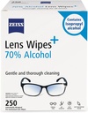 ZEISS Pre-Moistated Lens Temizlik Wipes with% 70 Alkol, 250 Kont