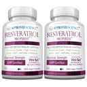Onaylanmış Bilim® Resveratrol - Trans Resveratrol 1000 mg - 250 mg Polifenol - 98 inç - Bioperine® - 380 Vegan Dostu Capsules - 2 Şişes