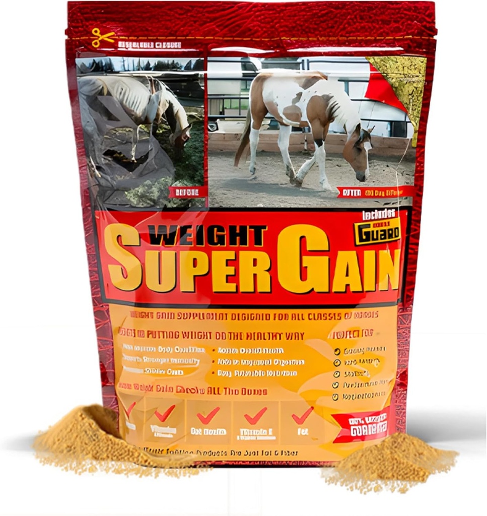 Süper Kilo 10 lb, Equine Vitamin Mineral, Probiyotik & Kilo Ekle Supplement