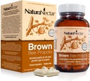 NaturaNectar - Brown Bee Propolis - NSF Contents Certified - Premium Brazilian Propolis - Gluten-Free Supplement with Flavonoids, FLAV-B and PWE - Naturally Sourced Through Ethical Beekeeping (60pcs.)