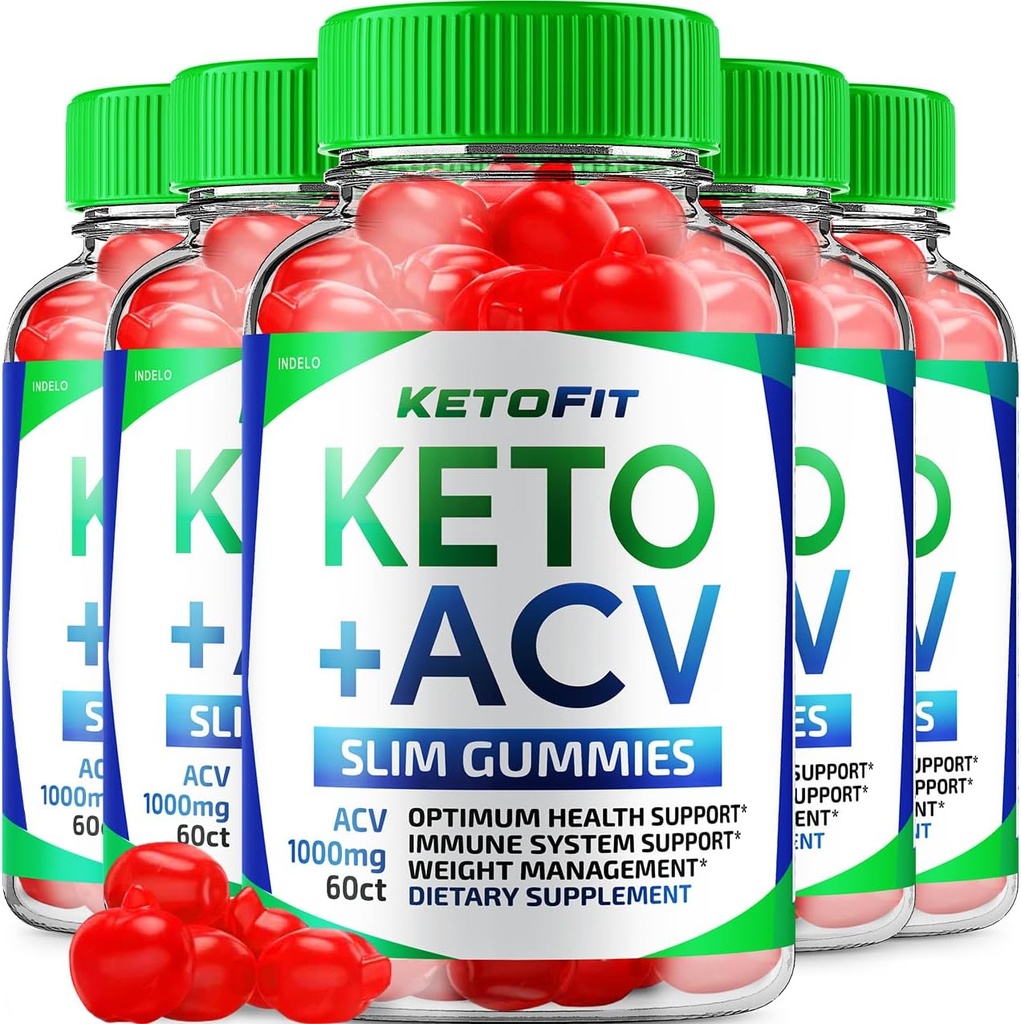 (5 Pack) Keto ACV Gummies Gelişmiş 1000 mg, KetoFit Keto + ACV Kilo Yönetimi Gummies Apple Cider Vinegar Keto Fit Diyetary Supplement Ketoyu Gummies B12 B6 (300 Gummies)