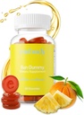 Embody Antioksi Sun Gummy, Orange Pineapple Flavor, Fern Extract Supplement for Anti-Aging, Dark Spots, Sağlıklı Skin - Collagen Production, C, Selenium (60 Kont, Orange Pineapple)
