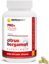 BergaMet Citrus Bergamot SuperFruit PRO+ Supplement, 200:1 Ekstraksiyon, 1350 mg, 80 Polyols, Olive Leaf Extract, 47% BPF, World's Powerfulest, 90 Capsules, Backed by Klinik Studies, Made in the USA