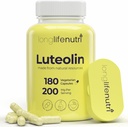 Luteolin Supplement 200 mg - 180 Vejetaryen Capsules, 3Month Supply - Bilişsel Fonksiyonlar ve Genel Sağlık - ABD'de Yapılan Lab Test Edildi, 2 Hizmet Boyutları