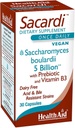 Sacardi Saccharomyces Boulardii – Bir kez B3 & FOS | 5 Milyar CFU | 30 Vegan Tabletler | Süt Özgür & Asit-Resistant