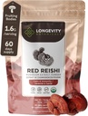 Longevity Botanicals Organic Reishi Mushroom Extract Toz 100g | Yoğun 10:1 Oran | 100 Meyveli Bodies | Lingzhi (Ganoderma lucidum) Immune için Doğal Tamam, Stres ve Destek
