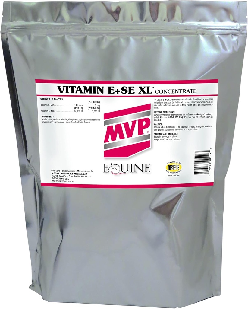Βιταμίνη E/SE XL (10lb) συμπυκνωμένη φόρμουλα για την υποστήριξη της υγιούς μυϊκής λειτουργίας στα άλογα