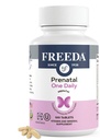 FREEDA Prenatal Vitamin - Kosher Prenatals - Demir ile Prenatal Vitaminler, Prenatal Folic Asit, Choline, D - Bir Daily Pre Natal Multivitamin Desteği Hamile & Lactating Women (100)