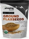 Amazing Food Ground Flaxseed Toz | 2 Lbs | USDA sertifikalı Organik | Vegan | Non-GMO | Gluten Free | Made in USA