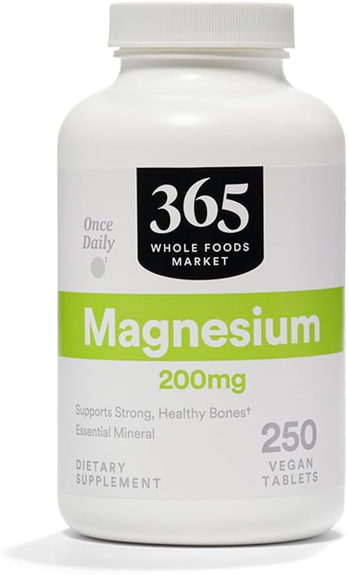365 από το Whole Foods Market, Magnesium 200mg, Vegan, 250 Tablets