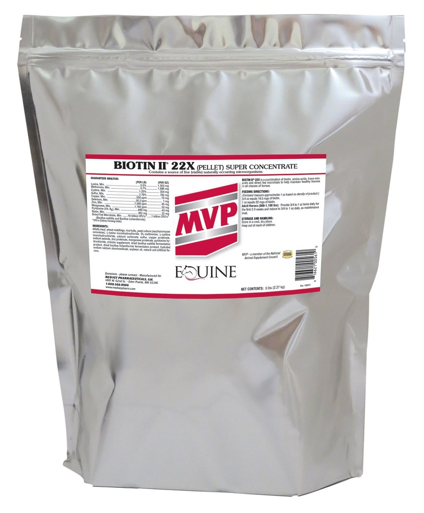 Biotin II 22X (5lb) Atlar için Hoof Supplement