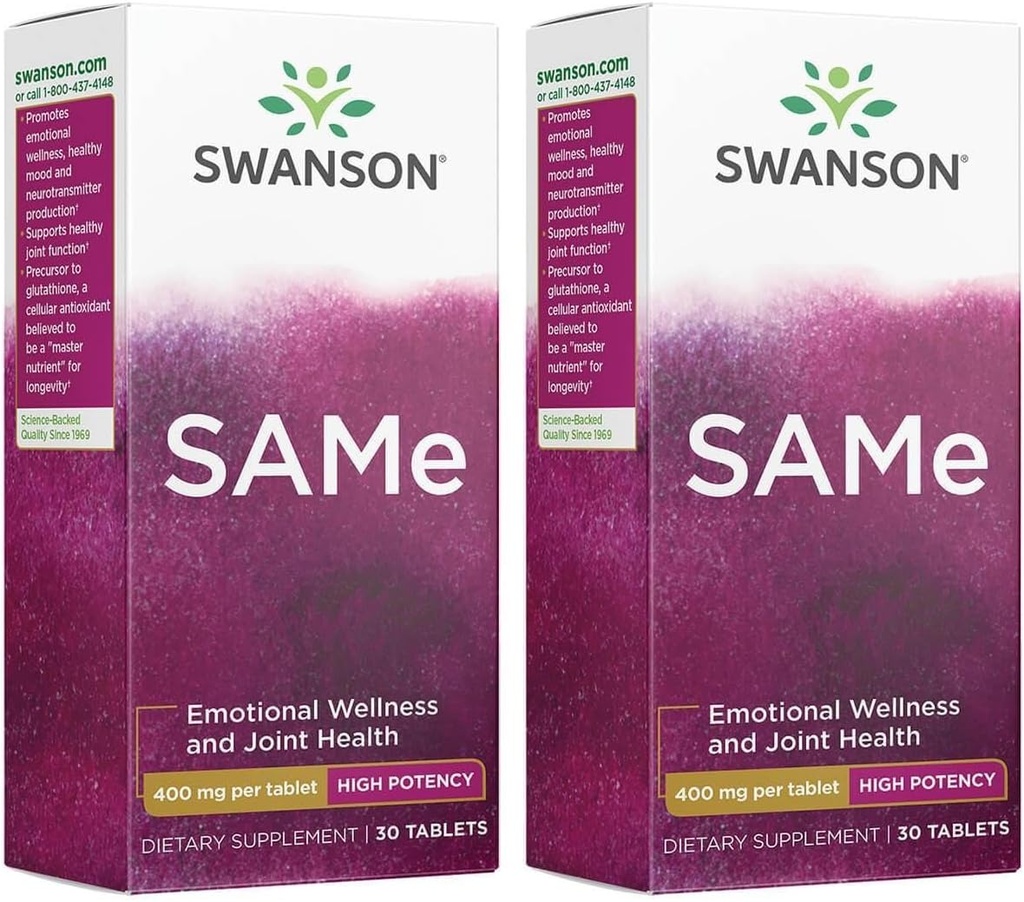 Swanson Same - Υψηλή ισχύς 400 mg 30 Tabs (2 Συσκευασία)