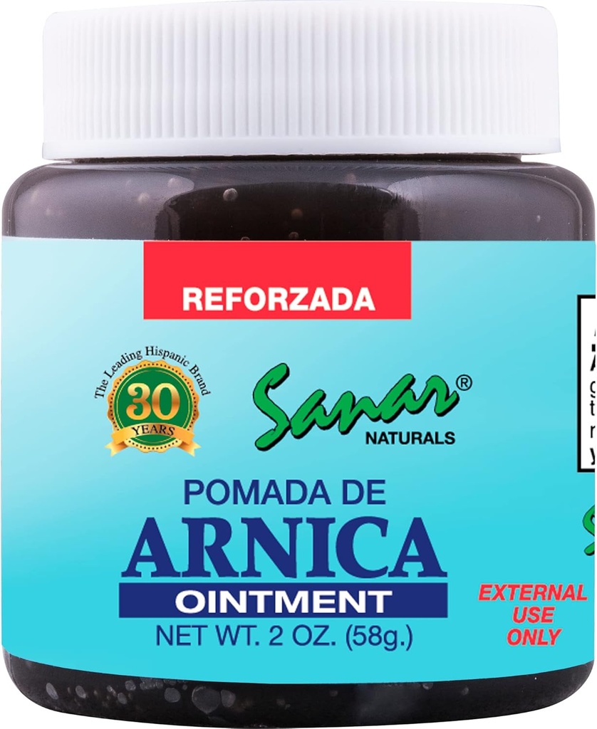 Sanar Naturals Arnica Dark Ointment Relief, 2 oz - Ortak, Arka, Boy, Diz, El, Ayak ve Daha Fazla, Seyahat Boyutu