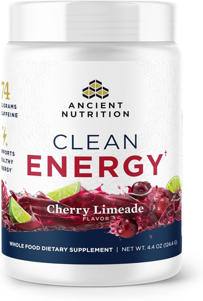 Αρχαία Διατροφή Καθαρή Ενέργεια σε σκόνη, Cherry Limeade, Υποστηρίζει Υγιεινή Ενέργεια και Γνωστική Υγεία, Προωθεί την ψυχική εγρήγορση και εστίαση, 30 Υπηρεσίες