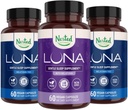 Nested Naturals Luna Melatonin-Free (120 Vegan Capsules) & Luna Natural Sleep Aid with Melatonin (60 Vegan Capsules) For Deep Sleep | Non-Habit Form