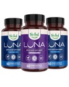 Nested Naturals Luna Melatonin-Free (120 Vegan Capsules) & Luna Natural Sleep Aid with Melatonin (60 Vegan Capsules) For Deep Sleep | Non-Habit Form