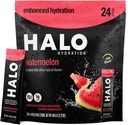 Halo Hydration - Electrolyte Drink Mix | Hydration Toz Paketleri | Watermelon Flavor - Spor ve Bisiklet için | Easy Open Single Bag (24 Pack)