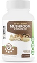 Tamam Mushroom Supplement with 10 Mushroom Extracts & Blends (Cordyceps, Reishi, Shiitake, Lions Mane, Maietake, Türkiye Tail, Chaga, Royal Sun, White Düğme, Black Fungus Mushroom) - 60 Caps