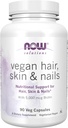 NOW Foods Solutions, Vegan μαλλιά, δέρμα & νύχια, διατροφική υποστήριξη με 5,000 mcg βιοτίνη, 90 κάψουλες Veg