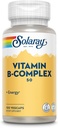 SOLARAY Vitamin B Complex 50 mg - Κυτταρική ενέργεια Βιταμίνες - Μεταβολισμός και Νευρική Υγεία Υποστήριξη με Βιταμίνη Β12, Βιταμίνη Β1, Β6, Νιασίνη, Φολικό οξύ, Βιοτίνη και άλλες Βιταμίνες Β - Vegan, 100 VegCaps