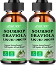 (2 Pack) Soursop Graviola Leaf Liquid Drop | Soursop Bitters Sıvı w/Sea Moss, C & Cinnamon for Cell Support & Rejenerasyon, Immunity, Liver, Zzz & Antioksi | High Abors Vegan