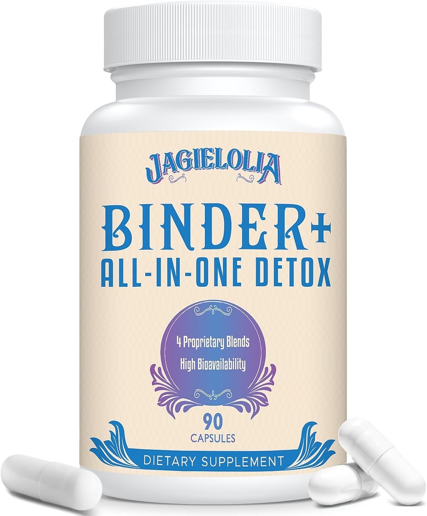 All-in-One Detox Binder Supplement 1500 MG - Υψηλή βιοδιαθεσιμότητα, Liver Gut Detox Cleanse με ενεργοποιημένο καρβουνικό, Zeolite & Bentonite πηλό για τοξίνες, συκώτι, Digestive, 90 Vegan Κάψουλες