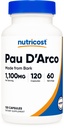 Nutricost PAU D'Arco Inside Bark 1100 mg, 120 Vejetary Capsules (60 Serv) - Non-GMO & Gluten Free